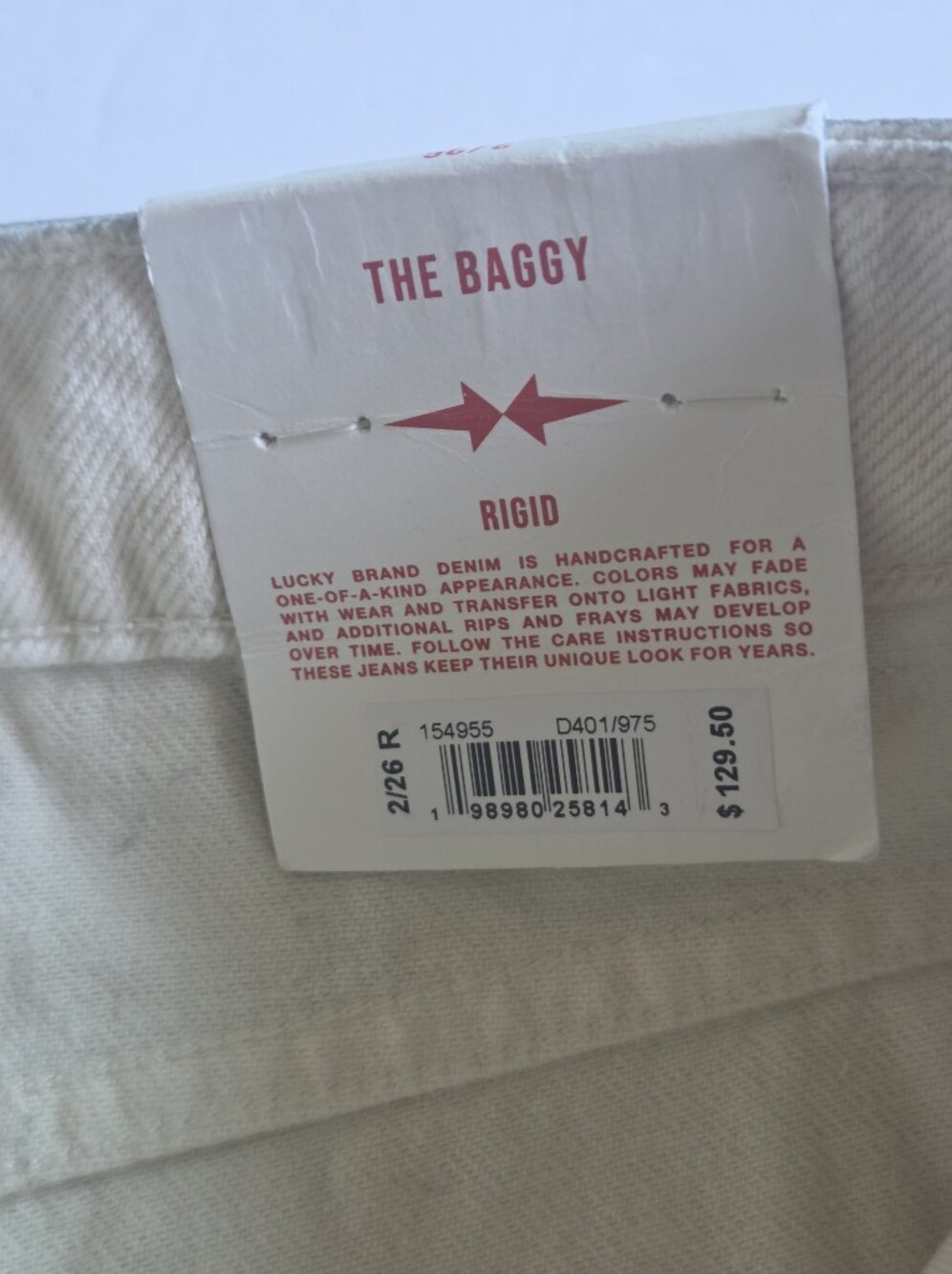 Lucky Brand Metallic Shimmer The Baggy Jeans - Picture 6 of 10